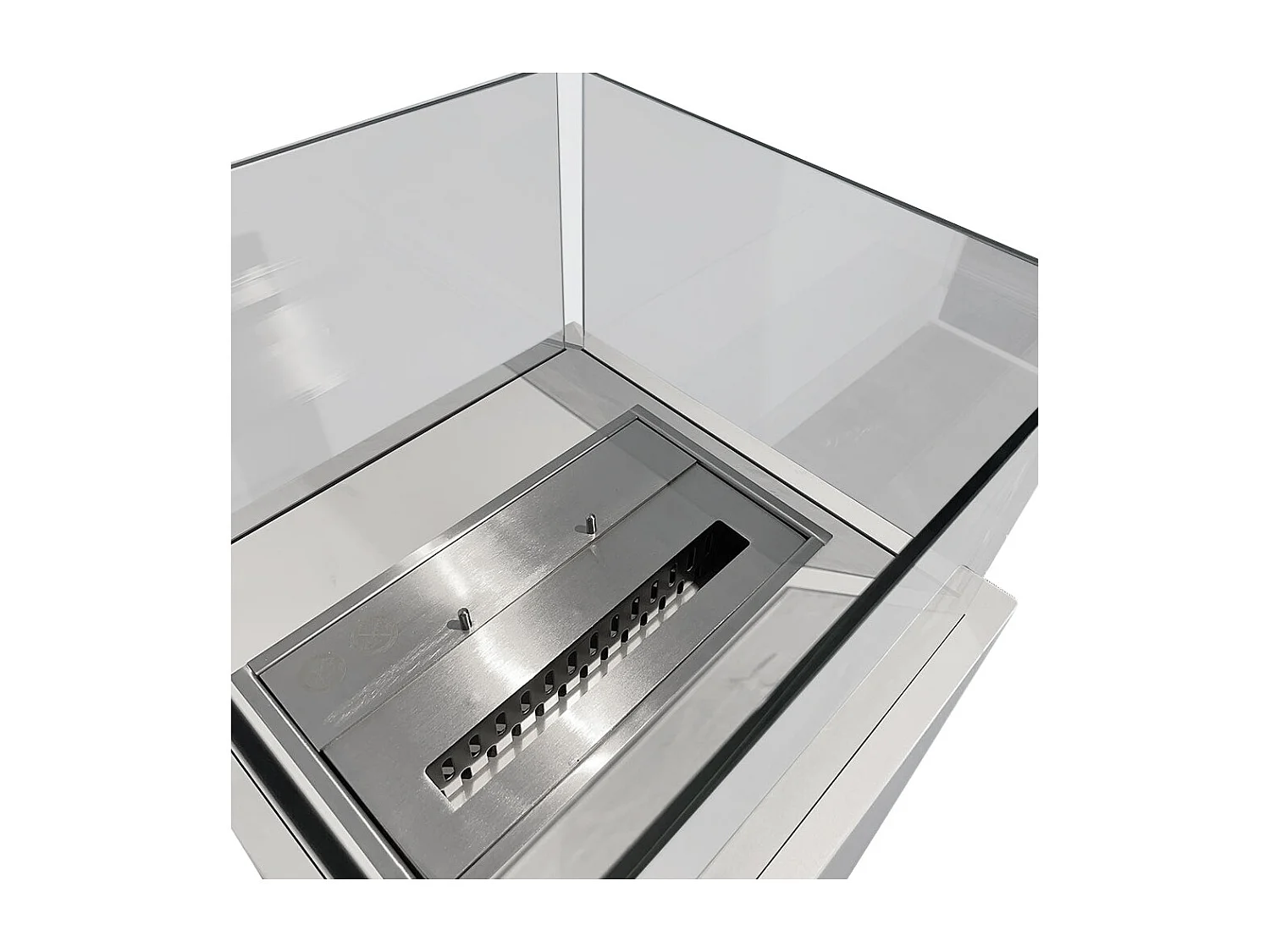 Bioethanol-Standkamin Ischia Weiß 40x40x115