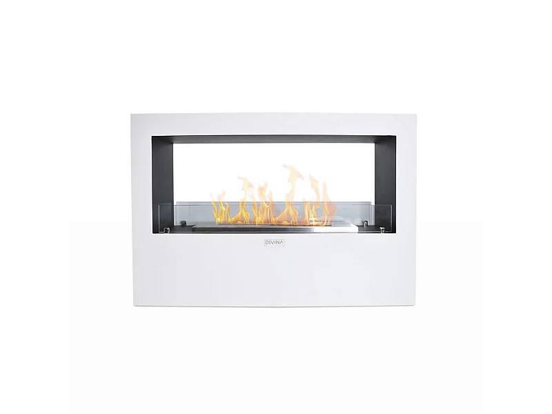 Cheminée à bioéthanol Giotto S Blanc 100x30x70