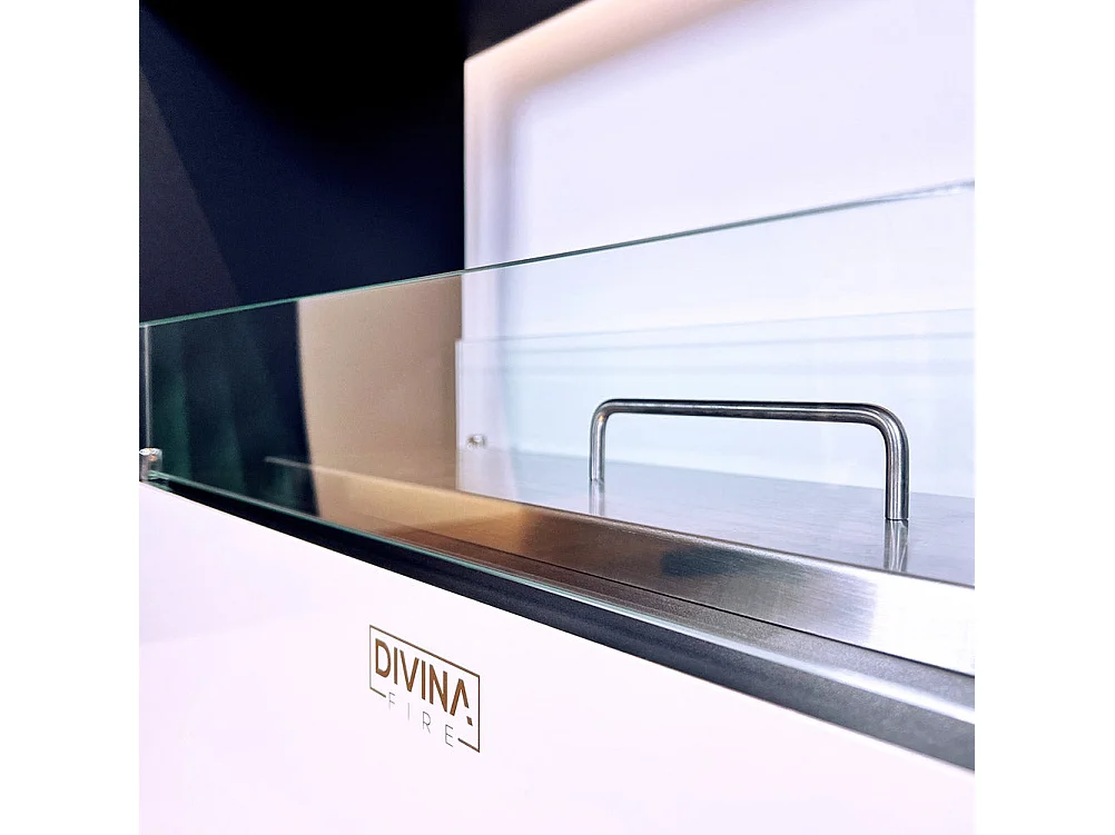 Cheminée à bioéthanol Giotto S Blanc 100x30x70