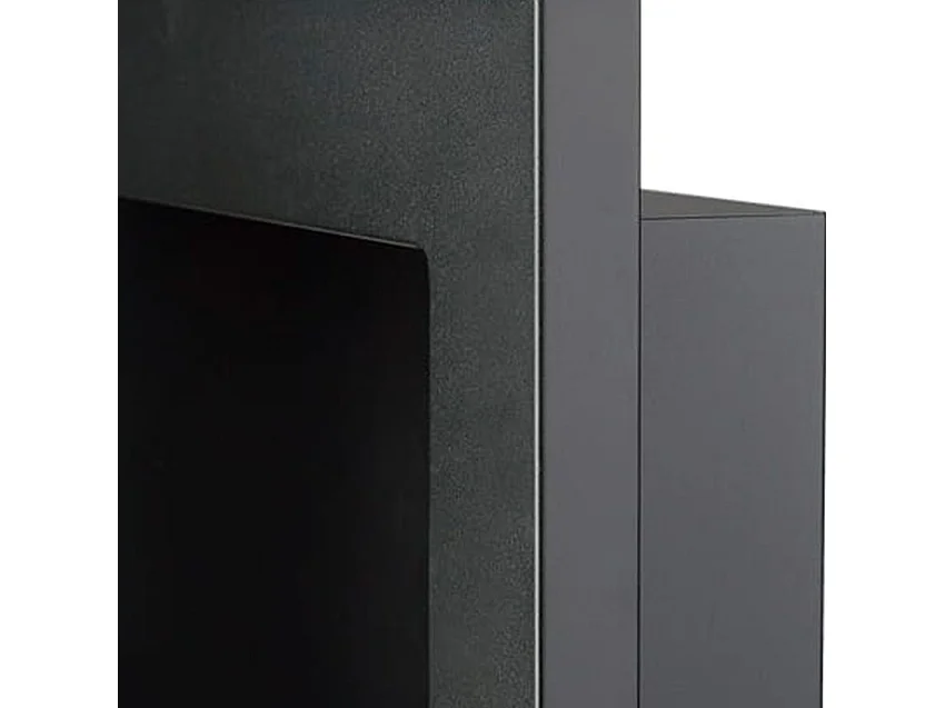 Cheminée bioéthanol murale ou encastrable Pisa Nero L 65 x P 12 x H 40