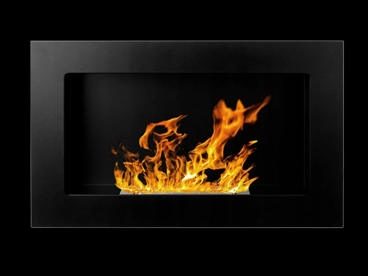 Cheminée bioéthanol murale ou encastrable Pisa Nero L 65xP 12xH 40