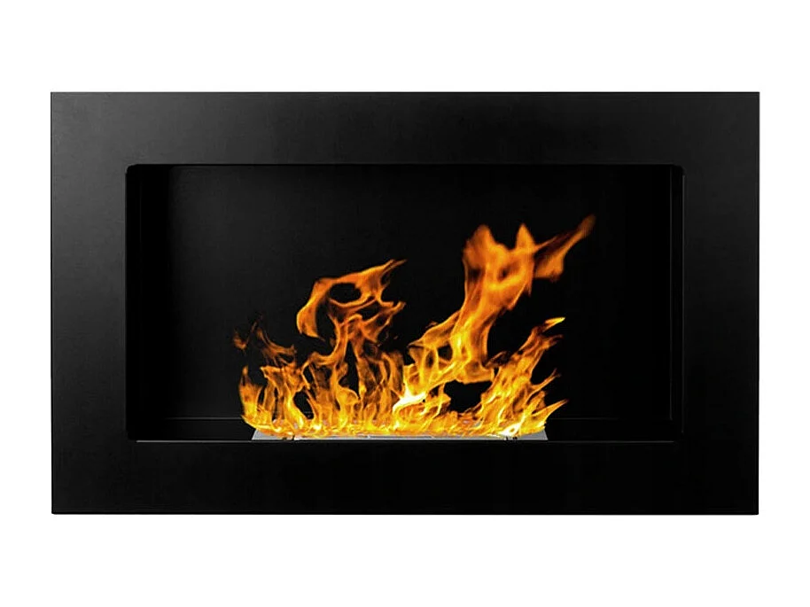 Cheminée bioéthanol murale ou encastrable Pisa Nero L 65xP 12xH 40