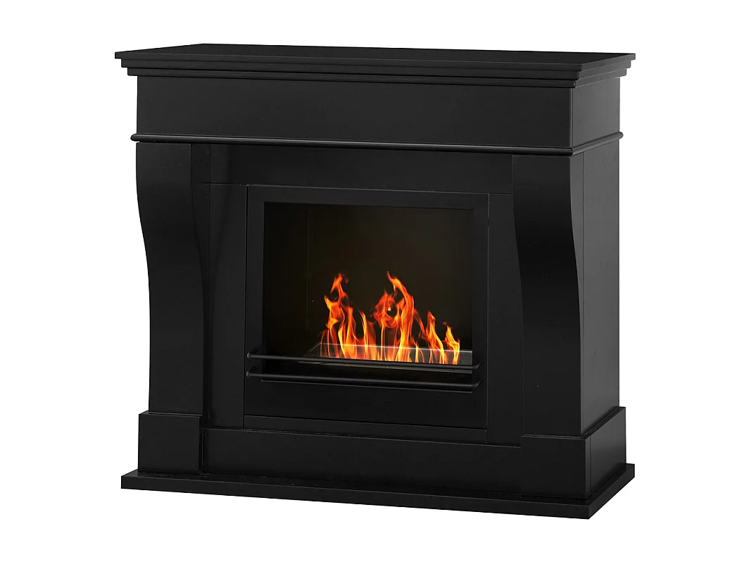 Bio-ethanol haard vloer biohaard WASHINGTON Zwart L111 x D43 x H99