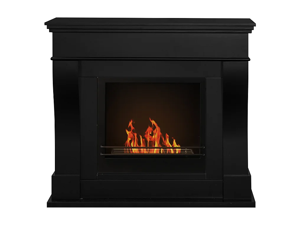 Bio-ethanol haard vloer biohaard WASHINGTON Zwart L111 x D43 x H99