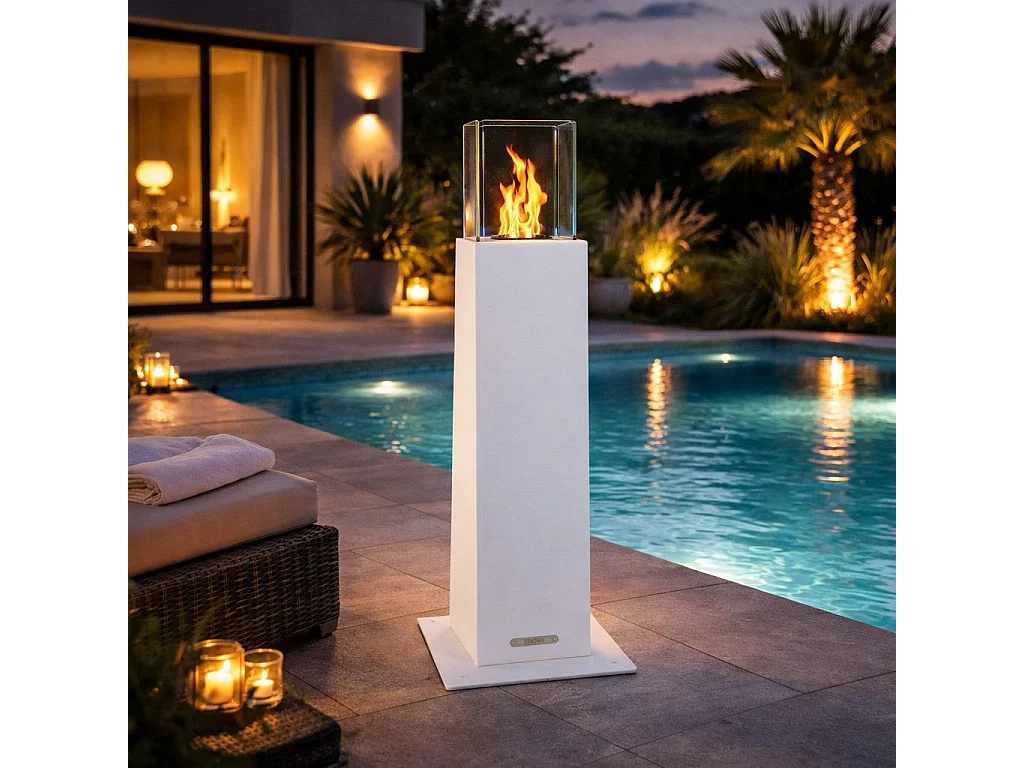 Bio-ethanol tuinhaard Capri 70 Witte buitenbiohaard