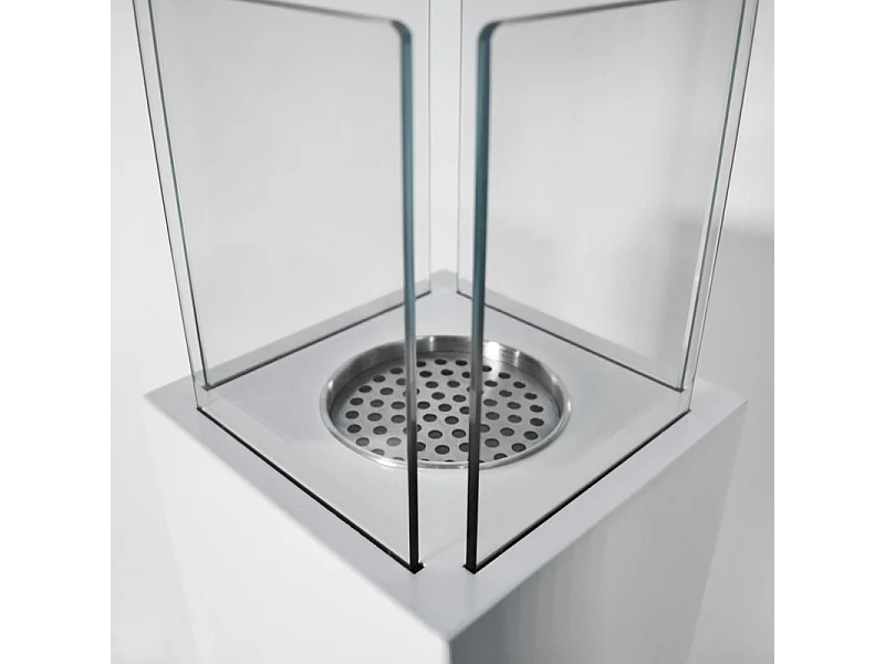 Lareira de jardim a bioetanol Capri 70 Biolareira externa branca