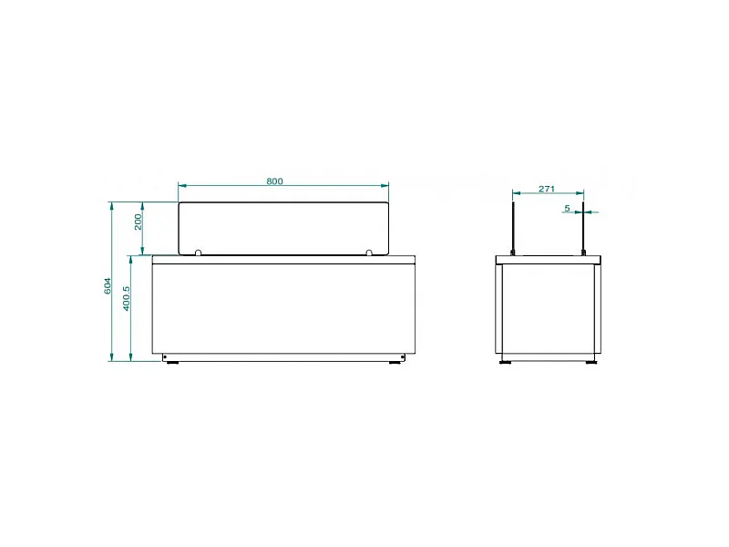 Cheminée au bioéthanol sur pied pour intérieur et extérieur CARAVAGGIO Blanc L100xP40xH40 cm