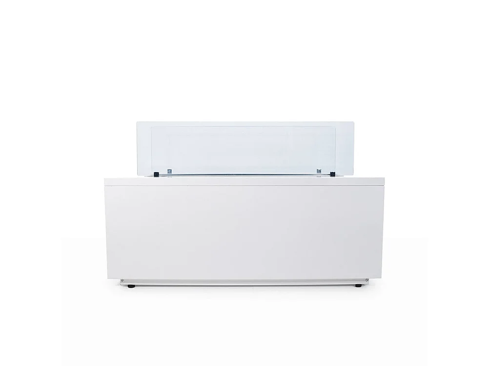 CARAVAGGIO Hvid indendørs/udendørs gulvstående bioethanolpejs L100xD40xH40 cm