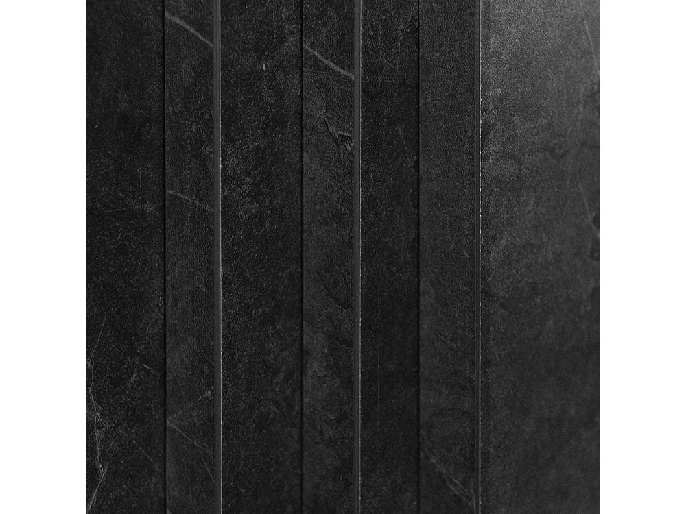 Chimenea de Bioetanol de Tierra en Madera con Efecto Mármol Negro L96 x P35 x H96