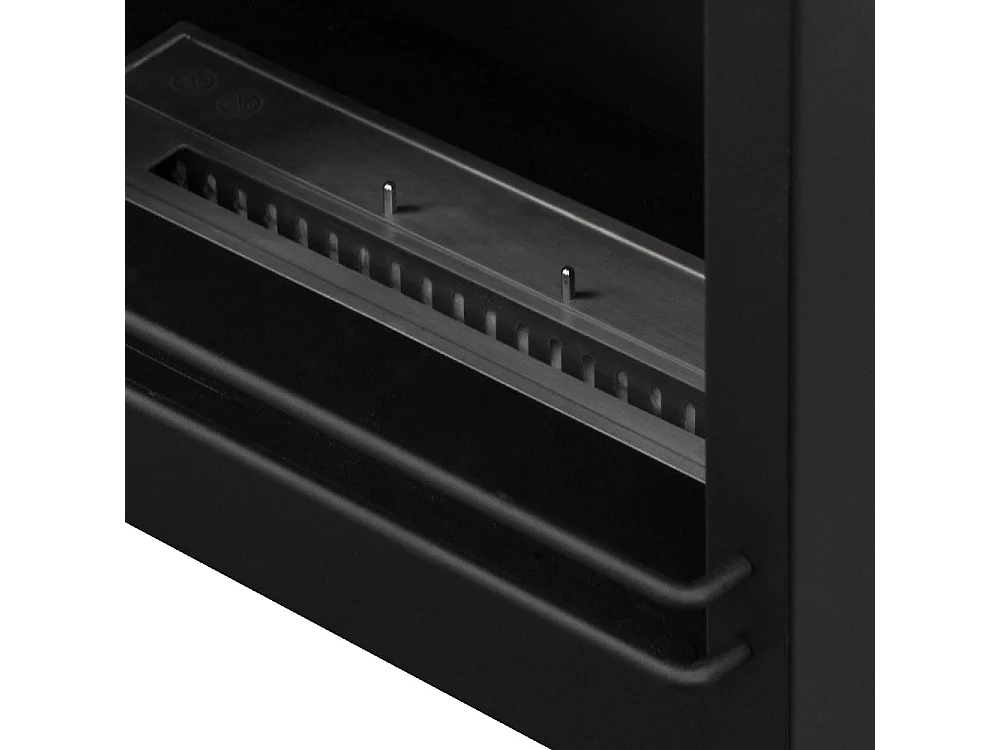 Chimenea de Bioetanol de Tierra en Madera con Efecto Mármol Negro L96 x P35 x H96