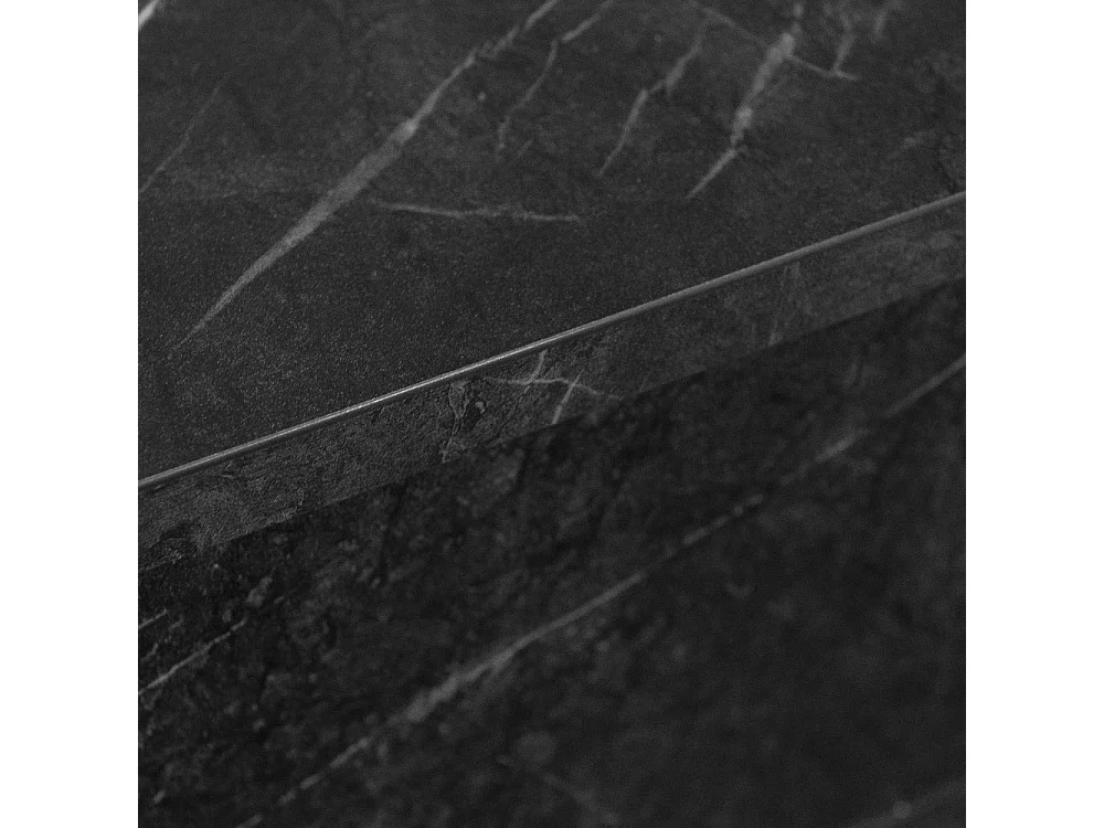 Cheminée au bioéthanol au sol BELLINI en bois effet marbre noir Fabriqué en Italie L96 x P35 x H96