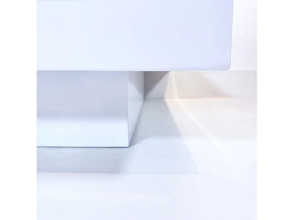 Kominek bioetanolowy stojący Panarea White 70x70x35 do użytku wewnątrz i na zewnątrz