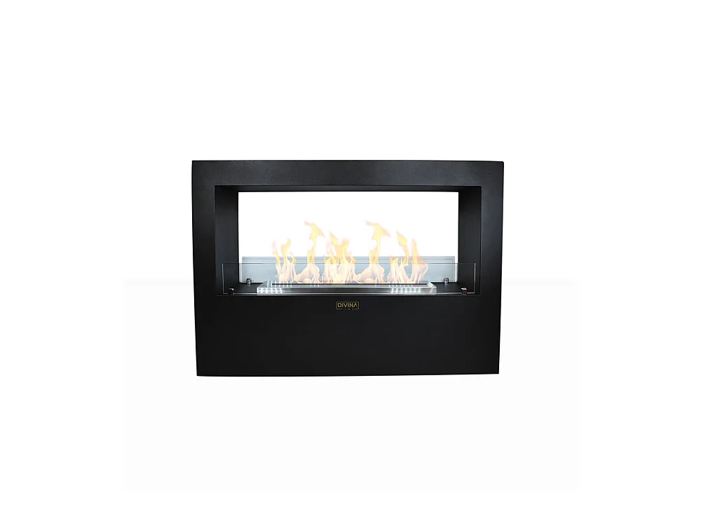 Cheminée à Bioéthanol Giotto S Noir 100x30x70