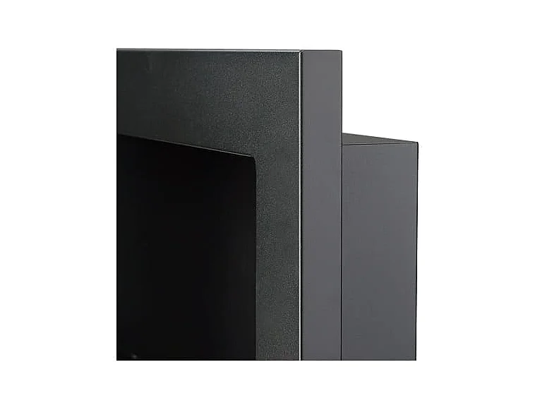 Cheminée bioéthanol murale ou encastrable Lucca Nero L 90 x P 12 x H 40