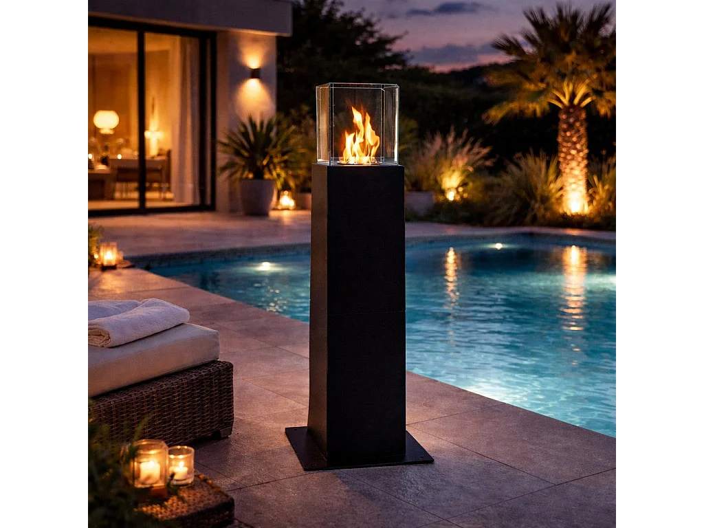 Bio-ethanol tuinhaard buiten biohaard Capri 110 Zwart