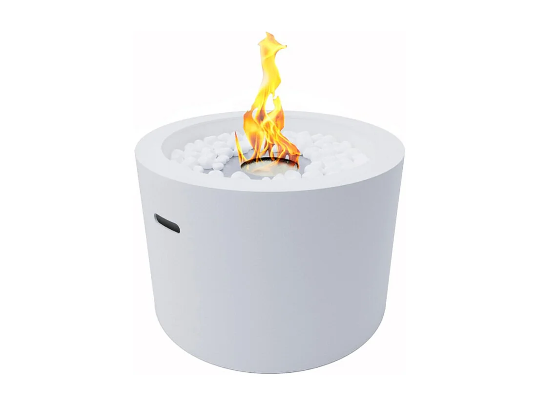 Cheminée à bioéthanol de jardin ronde RODI Blanc d.47,5
