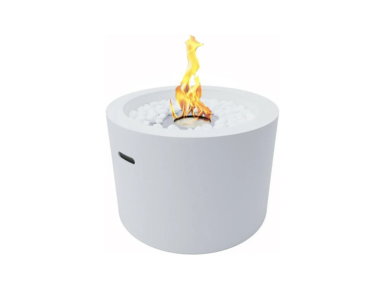 Cheminée à bioéthanol de jardin ronde RODI Blanc d.47,5