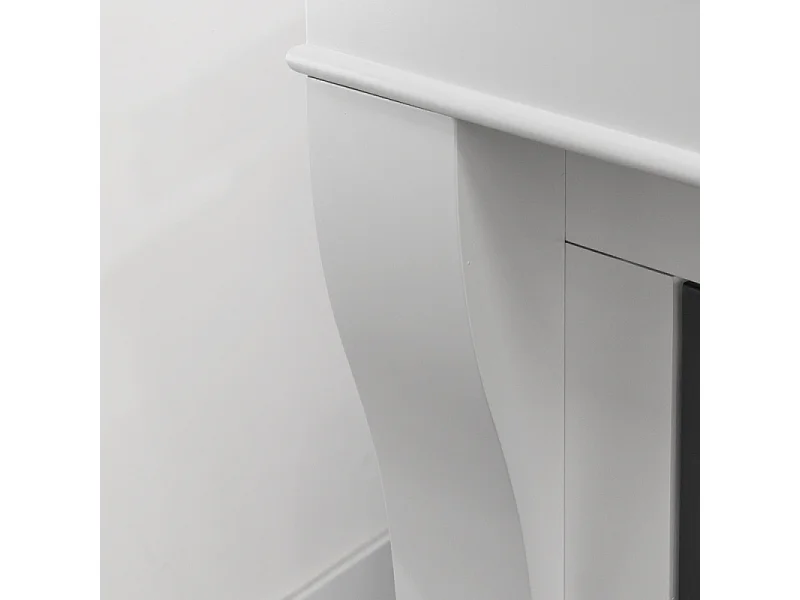 Lareira bioetanol de piso WASHINGTON Branco L111 x D43 x H99