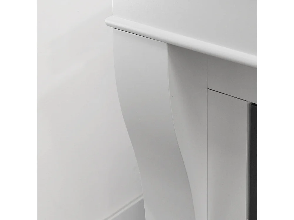 Cheminée bioéthanol au sol biocheminée WASHINGTON Blanc L111 x P43 x H99