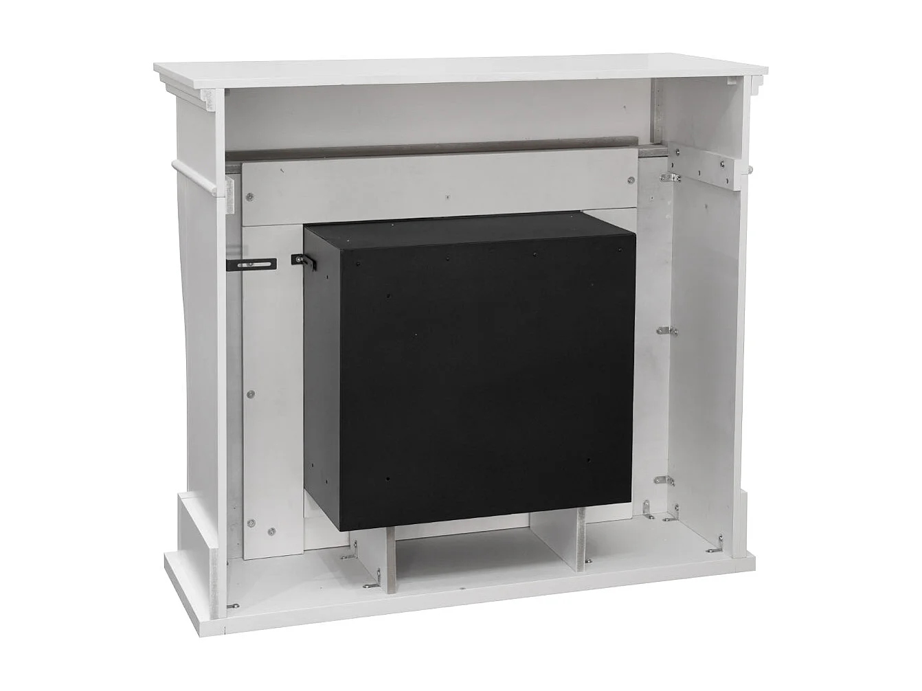 Cheminée bioéthanol au sol biocheminée WASHINGTON Blanc L111 x P43 x H99