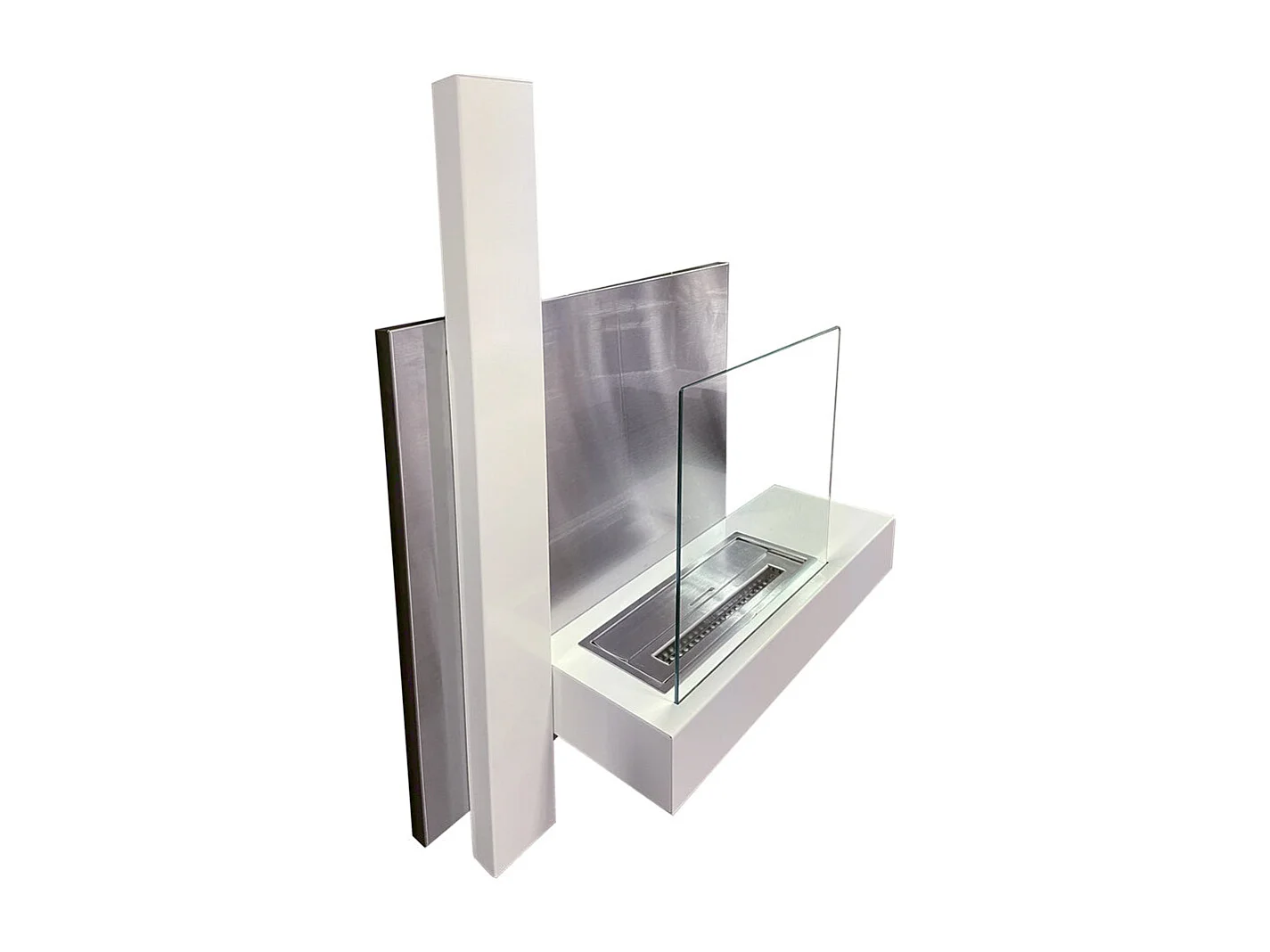 Bio-ethanol wandhaard WENEN Wit L65 x H75 x D23