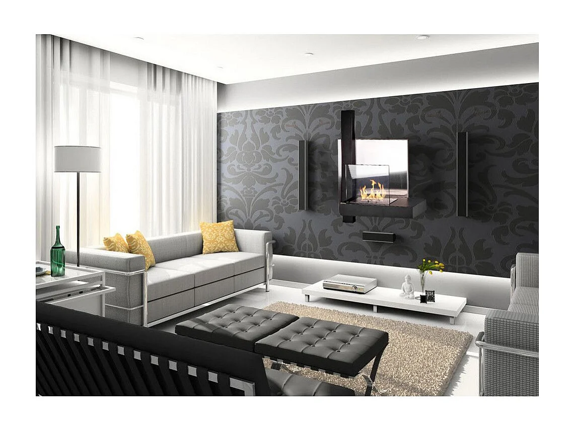 Cheminée murale au bioéthanol VIENNA L65xH75xP23