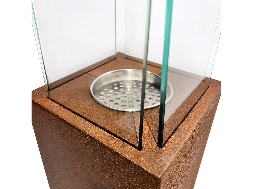 Eleganter und intimer Garten-Bioethanol-Kamin Capri 70 Rost - Eco-Fuoco