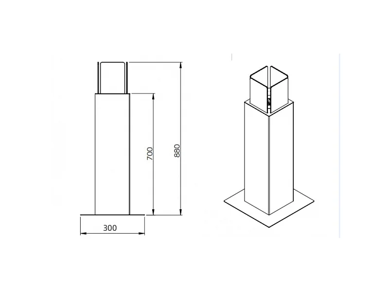 Eleganter und intimer Garten-Bioethanol-Kamin Capri 70 Rost - Eco-Fuoco