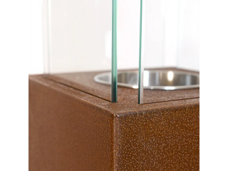 Cheminée de jardin au bioéthanol cheminée d'extérieur Capri 70 Rouille