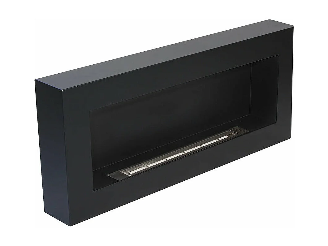 Moderne Wand-Bioethanol-Kamin Siena Schwarz L 90 x B 12 x H 40