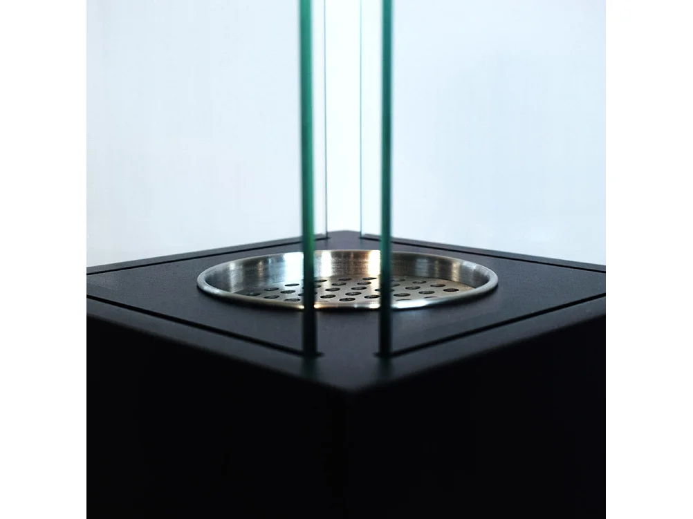 Cheminée de jardin au bioéthanol cheminée d'extérieur Capri 70 Noir