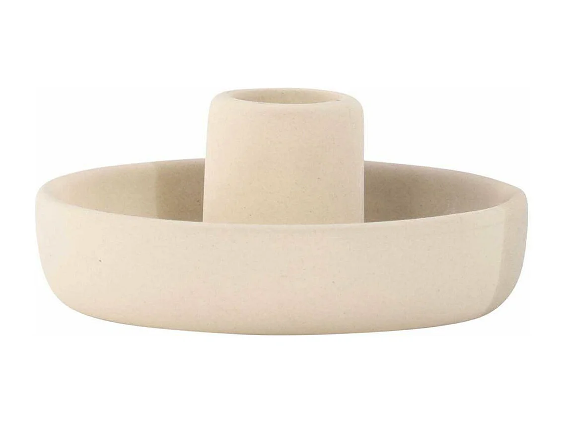 Bougeoir en Céramique "Otis" 11cm Beige