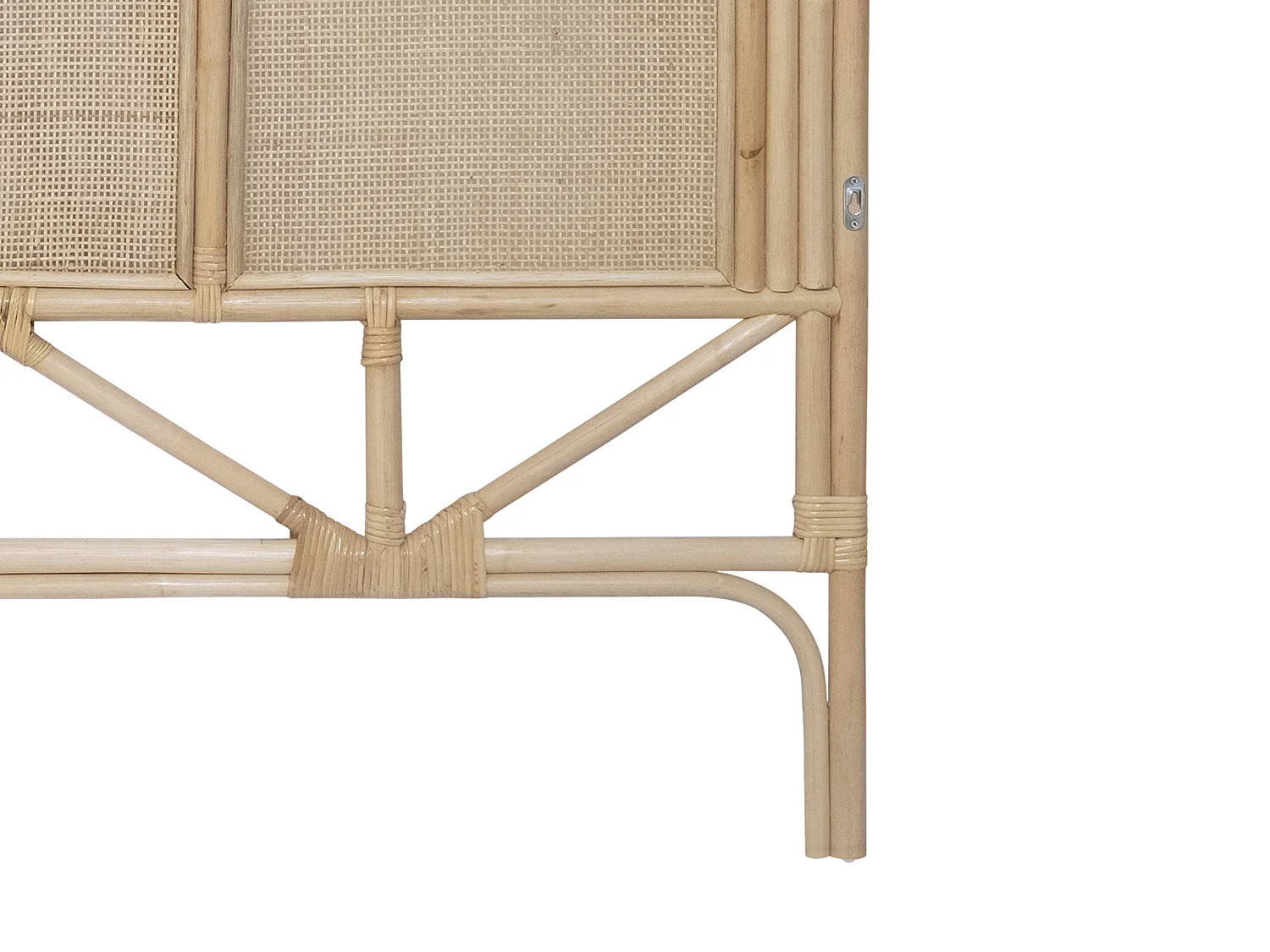 Sengegavl 140 cm - Rattan - Naturlig - JAKOBIA