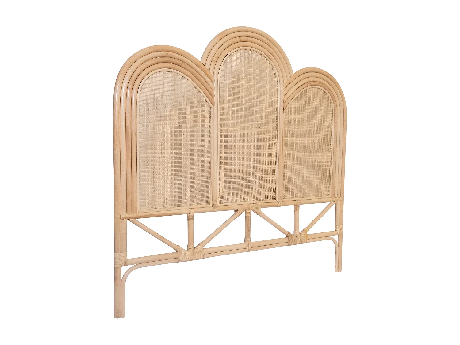 Sengegavl 140 cm - Rattan - Naturlig - JAKOBIA