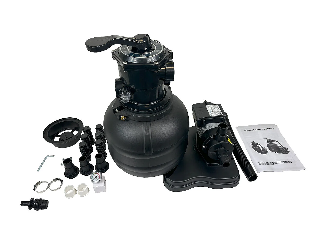 Groupe de filtration à sable 6 M3/H - Cuve 20kg sable - 250W - Piscine 30m3