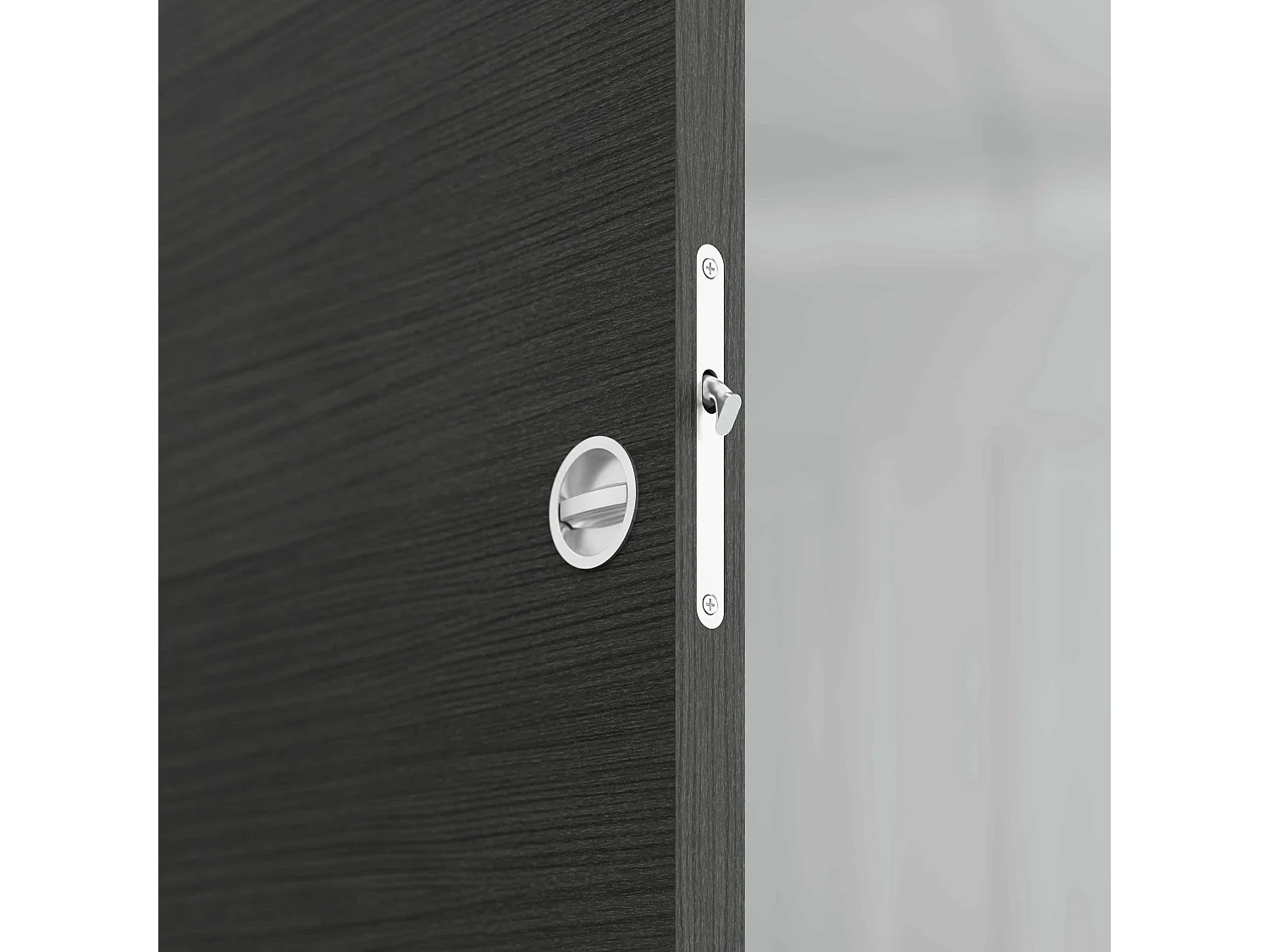 Porte Coulissante avec Rail + Serrure - Costa Rica 83 cm