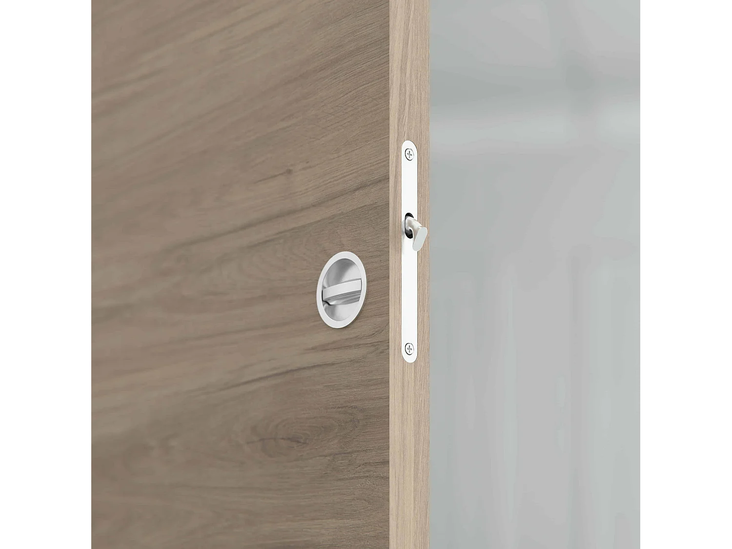 Porte Coulissante avec Rail + Serrure - Denver 83 cm