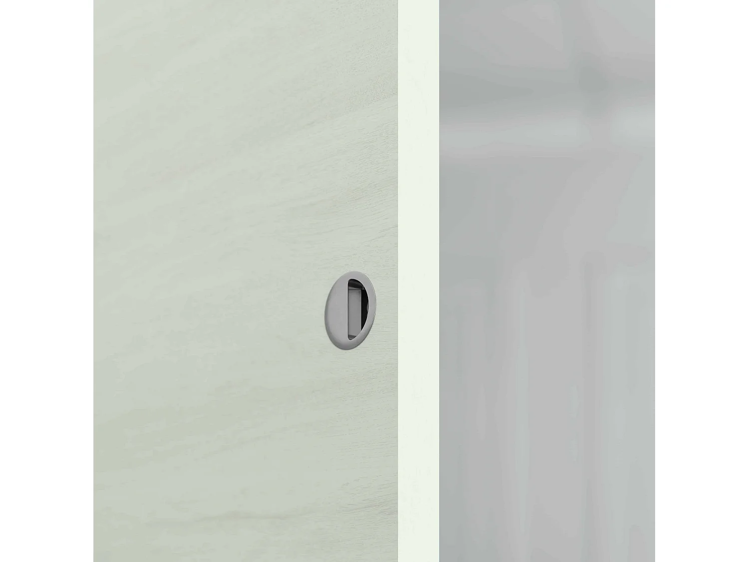 Porte Coulissante avec Rail - Helsinki 83 cm - Sans butée