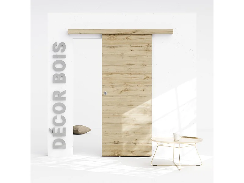 Porte Coulissante avec Rail - Tokyo 83 cm - Sans butée