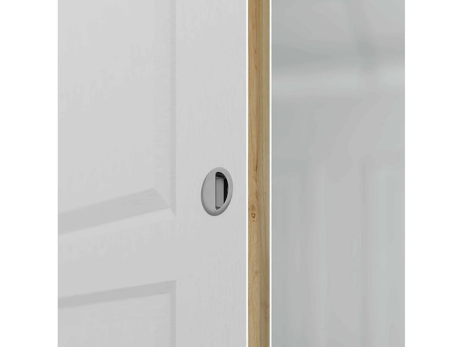 Porte Coulissante avec Rail - Prépeinte Paris 83 cm