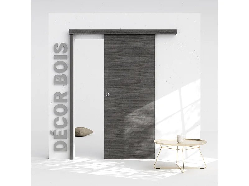 Porte Coulissante avec Rail - Costa Rica 83 cm - Avec butée