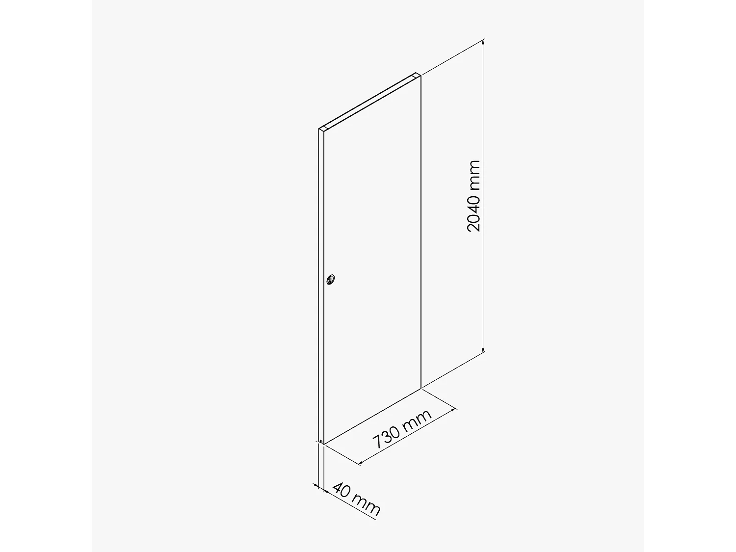 Porte Coulissante Seule - Prépeinte Plane 73 cm