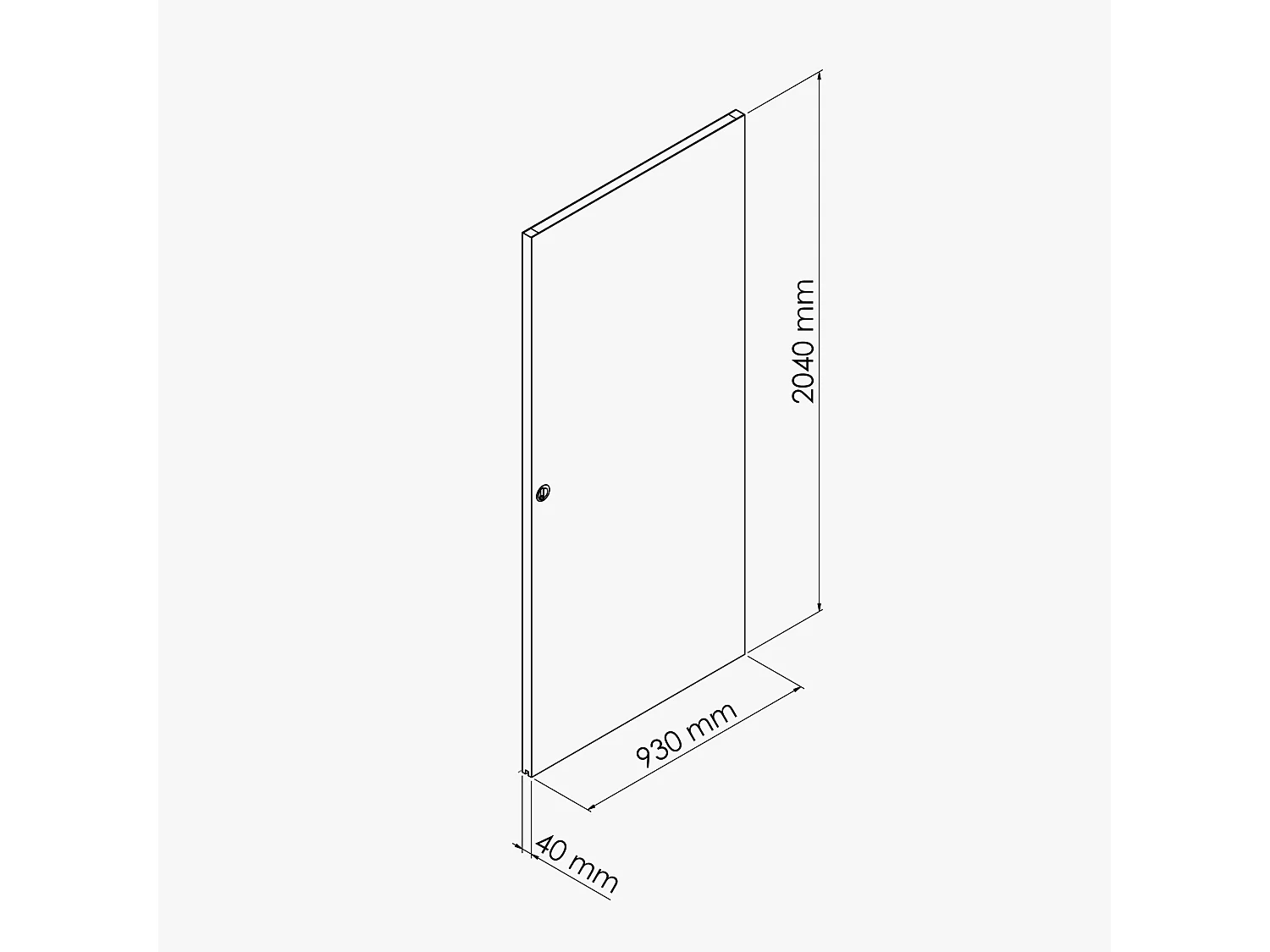 Porte Coulissante Seule - Prépeinte Plane 93 cm