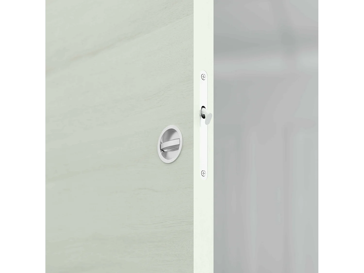 Porte Coulissante avec Rail + Serrure - Helsinki 83 cm