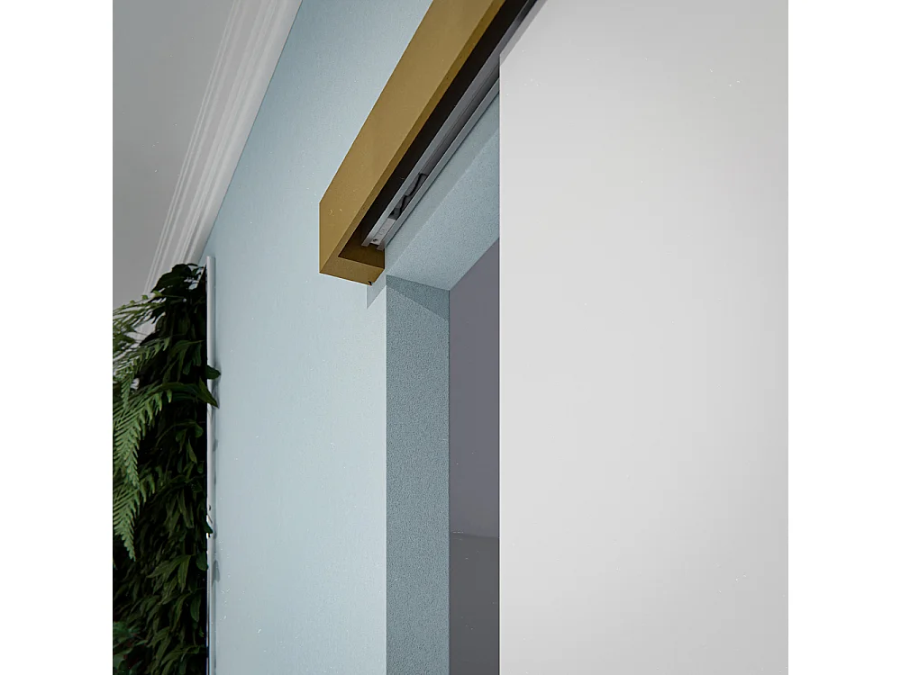 Cache-rail coulissant "U" - MDF brut à peindre