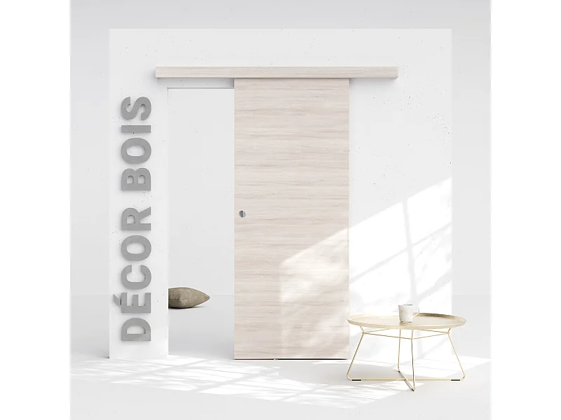 Porte Coulissante avec Rail - Oslo 83 cm - Sans butée