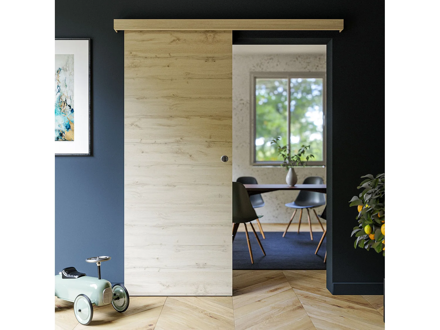 Porte Coulissante Seule - Tokyo 83 cm