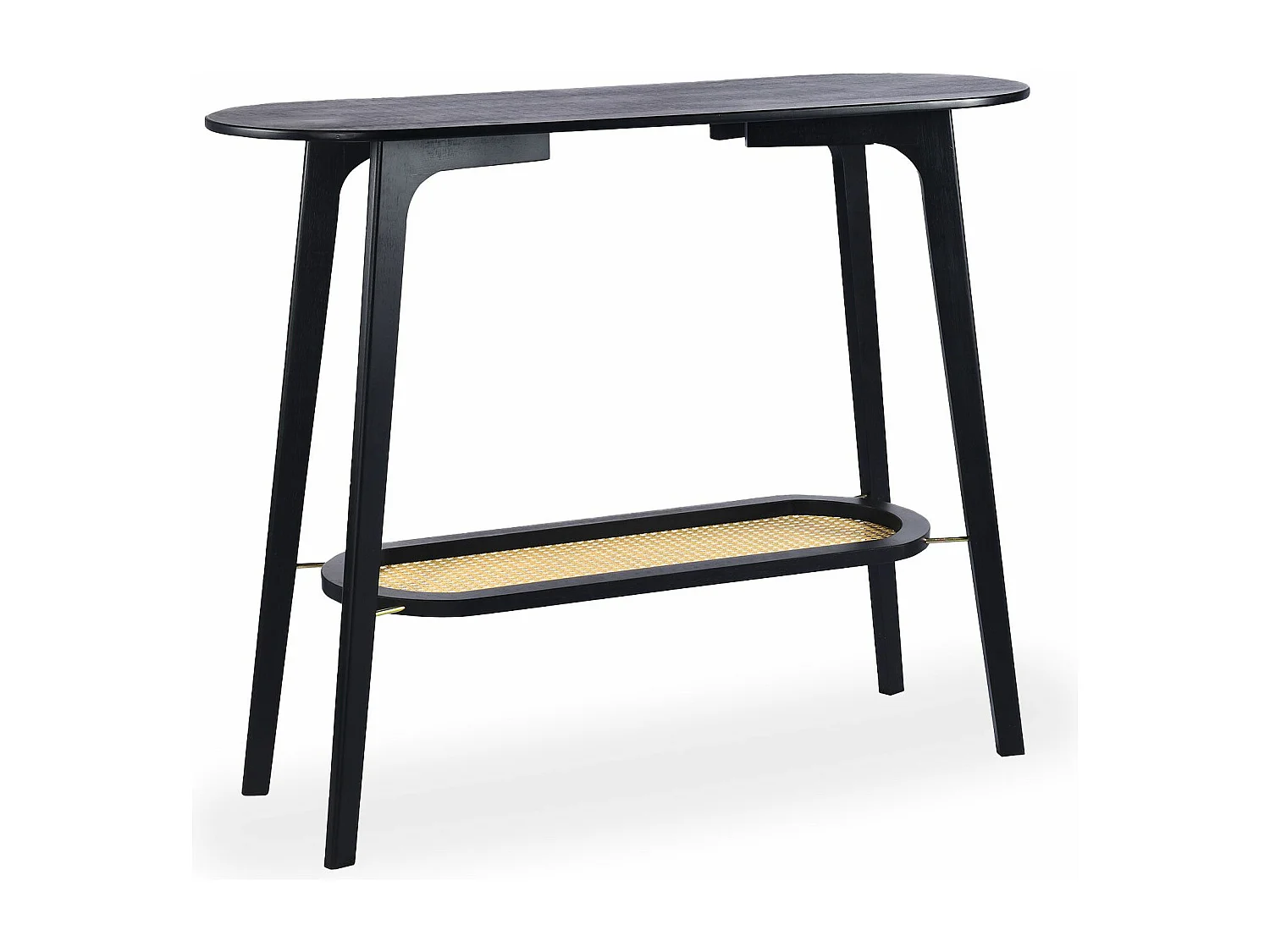 Console moderne Yokori en cannage et Bambou Noir