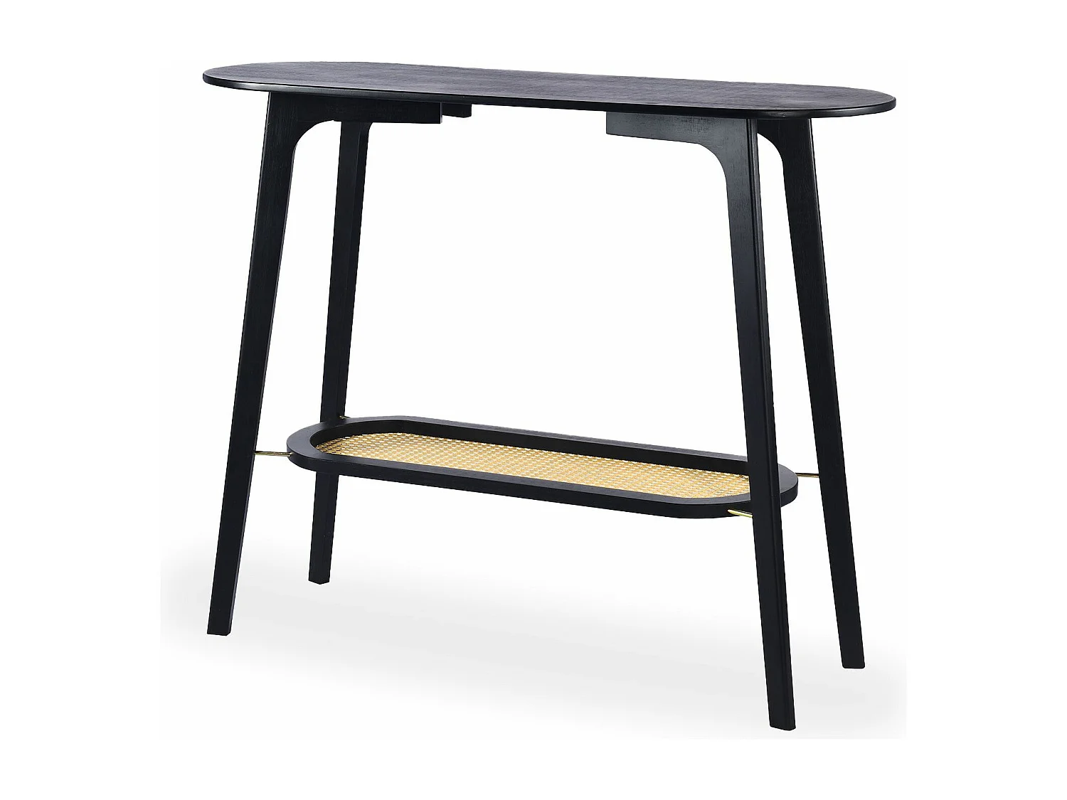 Console moderne Yokori en cannage et Bambou Noir