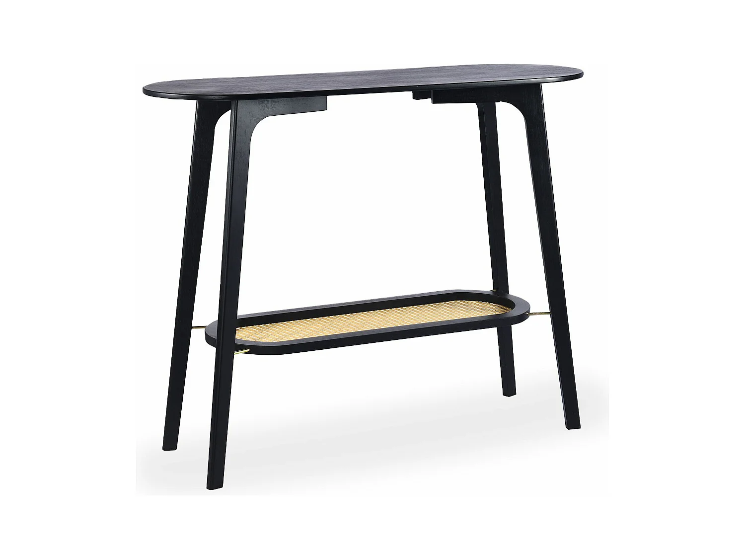 Console moderne Yokori en cannage et Bambou Noir